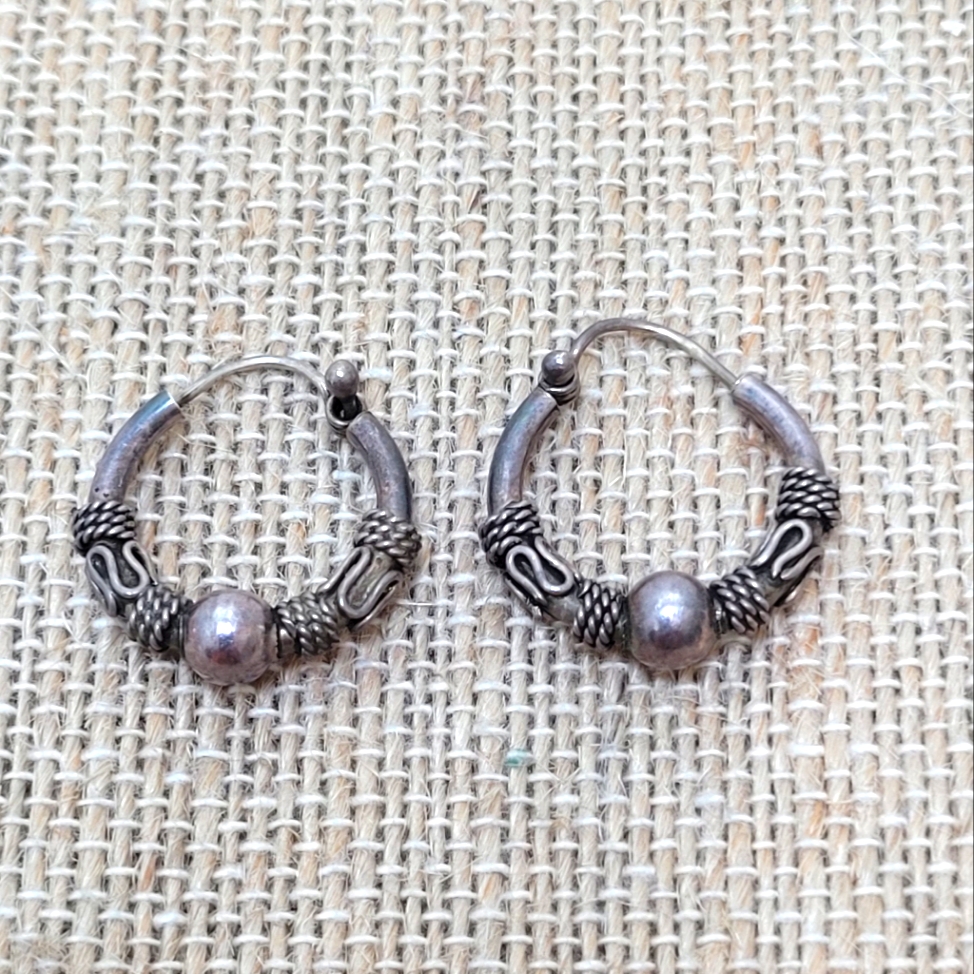 Sterling Silver  Dime Sized Hoops